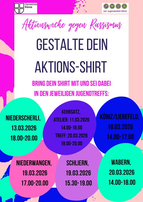 T-Shirt gestalten im Rahmen der Aktionswoche gegen Rassismus
